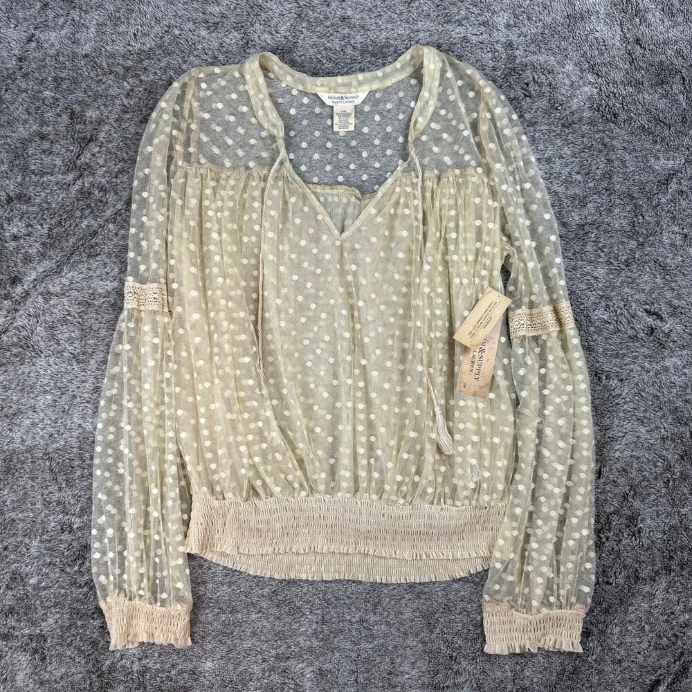 NWT Ralph Lauren Denim & Supply Sheer Long Sleeve Women's Medium